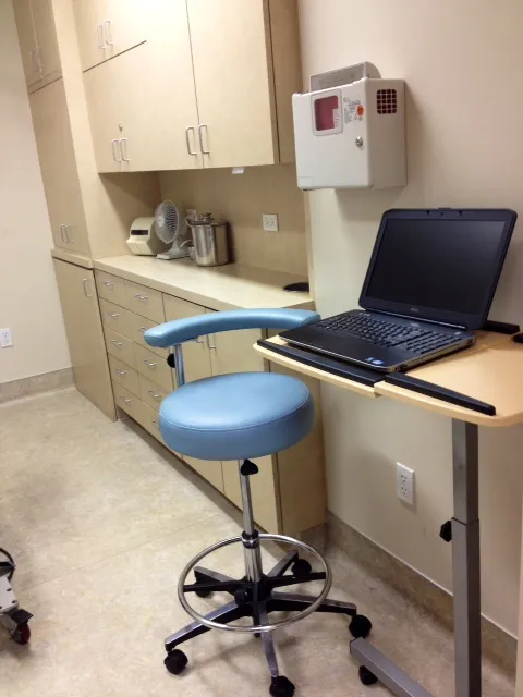 chair and computer